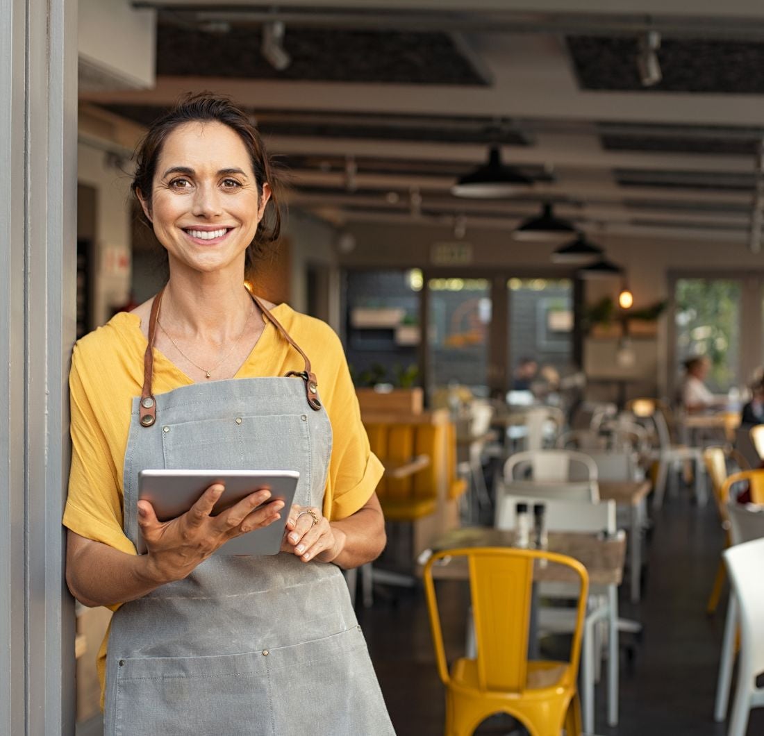 Female restaurant owner